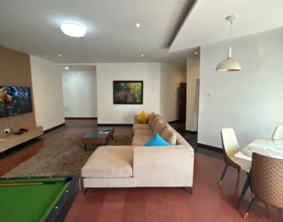 3 Bed Shortlet Penthouse Wuse 2 · Snooker, Pool & Gym