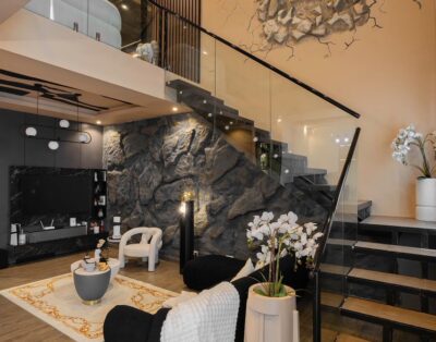 Exquisite 1 bedroom loft with a Medusa Themed Artwork, Balcony, Swimming Pool and More