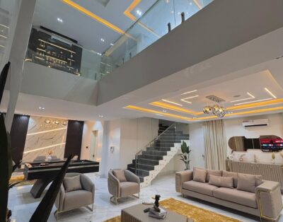 Massive 6 Bedroom Detached Duplex with Private Pool, Private Cinema, Rooftop Terrace Lounge / Gazebo, Ps5 games, Snooker Board, 2 Living Rooms, Private Gym area, Mini Bar/ Wine cellar, Spacious Compound (up to 8 car parks), Walk-in Closet, Bathtub and Private Chef / Chauffeur on Request