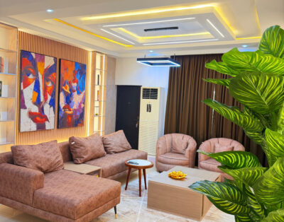 Aesthetic and spacious 3bed shortlet apartment with swimming pool and balcony