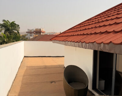 Standout unique and beautiful 2 bedroom penthouse with 2 balconies,rooftop sit out and great views of Abuja City.