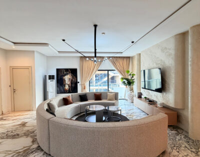 2 Bed Shortlet Jahi · Marble Floors & African Art